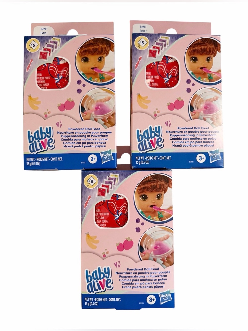 Baby Alive 3 Packs Doll Food